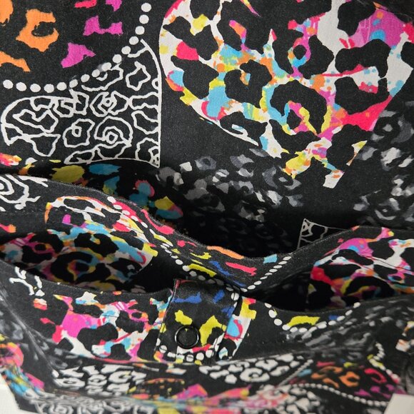 Butter- Soft Stretch Colorful Leopard Scrub top SMALL - Picture 2 of 6